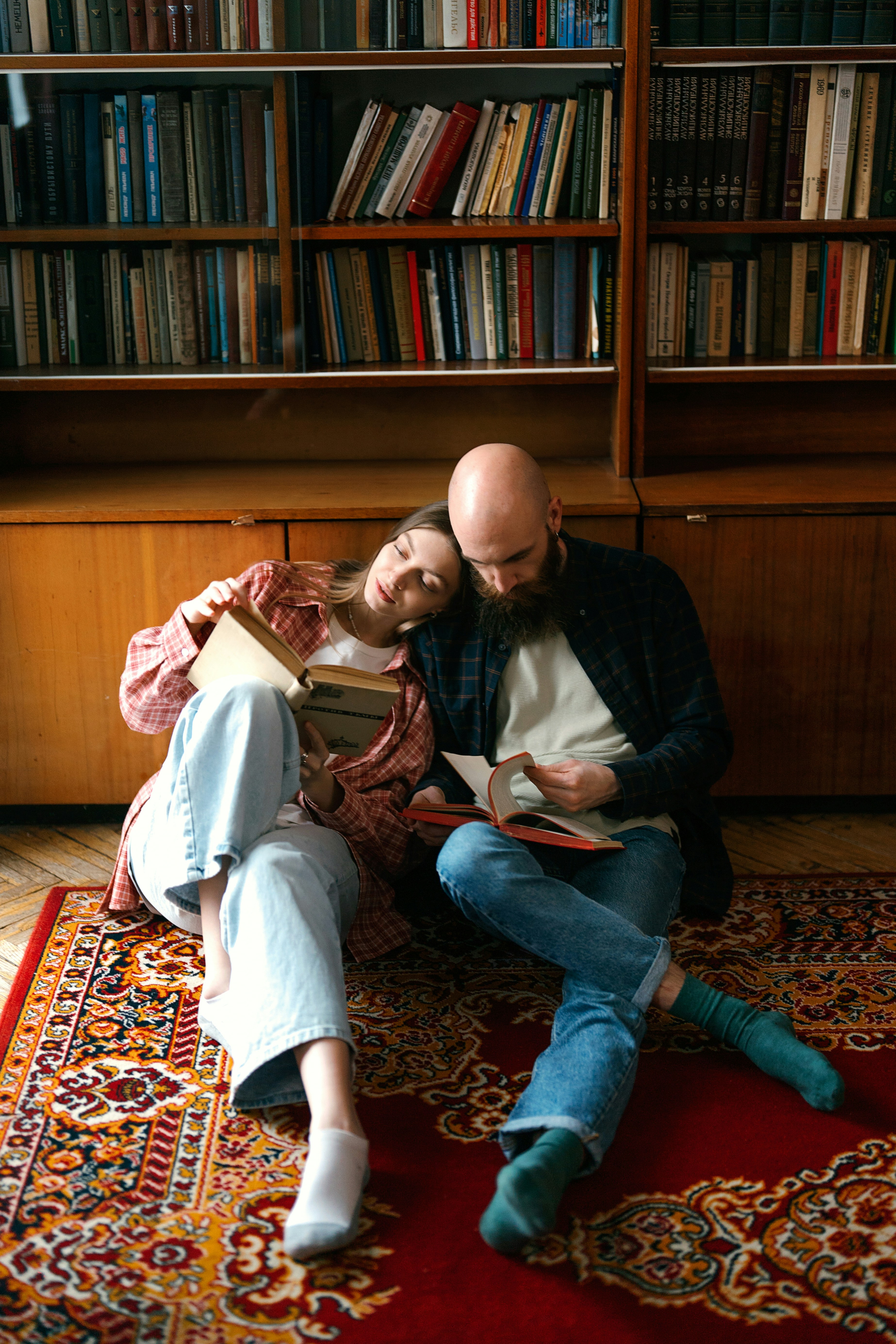 Couple reading together